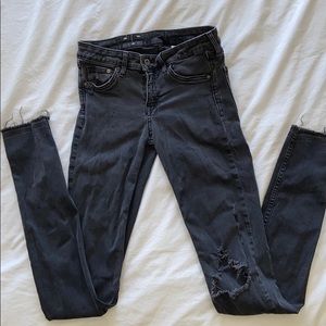 H&M destroyed super skinny denim